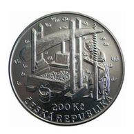 Stříbrná mince 200 Kč - 650. výročí vydání nařízení Karla IV. o zakládání vinic provedení proof (ČNB 2008)