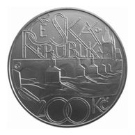 Stříbrná mince 200 Kč - 650. výročí položení základního kamene Karlova mostu standard (ČNB 2007)
