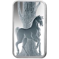 Stříbrný investiční slitek Rok koně - 100g provedení proof (PAMP)