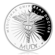Stříbrná titulární medaile MUDr. provedení proof (ČM 2014)