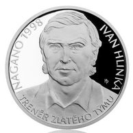 Stříbrná mince Legendy čs. hokeje - Ivan Hlinka provedení proof (ČM 2018)
