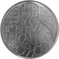 Stříbrná mince 200 Kč - 400. výročí úmrtí Rabiho Jehudy Löwa provedení proof (ČNB 2009)