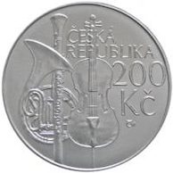 Stříbrná mince 200 Kč - 200. výročí zahájení výuky na Pražské konzervatoři provedení proof (ČNB 2011)