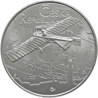 Stříbrná mince 200 Kč - 100. výročí prvního dálkového letu Jana Kašpara provedení proof (ČNB 2011)