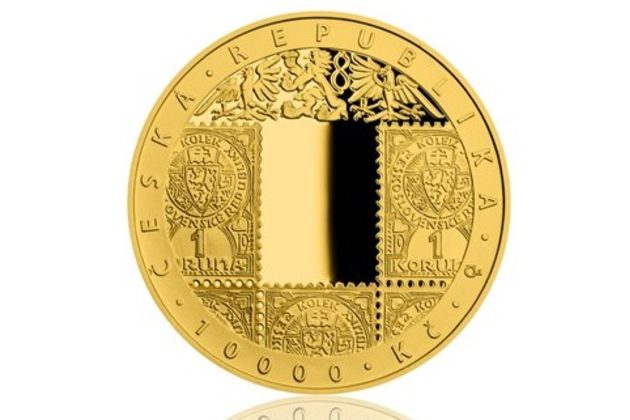 Zlatá mince 10000 Kč - Vznik československé měny provedení proof (ČNB 2019)