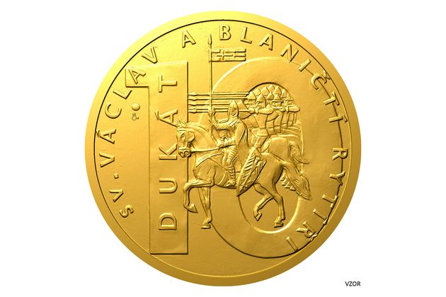 Sada zlatých dukátů sv. Václava se zlatým certifikátem  proof (ČM 2023)