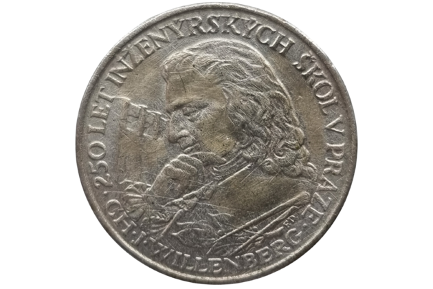 10 Kčs 250. výročí založení inženýrských škol v Praze (1957)  (Wč.118)