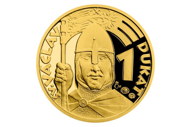 Zlatý 1- dukát sv. Václava se zlatým certifikátem (ČM 2022)