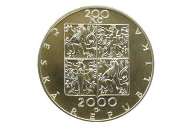 Stříbrná mince 200 Kč - 150. výročí narození a 100. výročí úmrtí Zdeňka Fibicha provedení proof (ČNB 2000)
