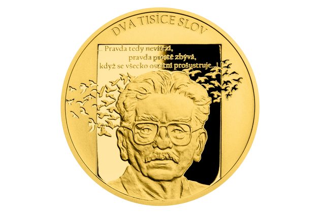 Zlatá mince Pražské jaro - Dva tisíce slov  proof (ČM 2023) 