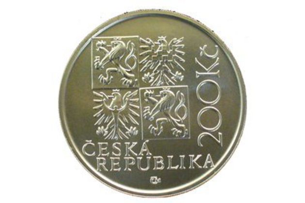 Stříbrná mince 200 Kč - 250. výročí úmrtí Kiliána Ignáce Dientzenhofera provedení proof (ČNB 2001)