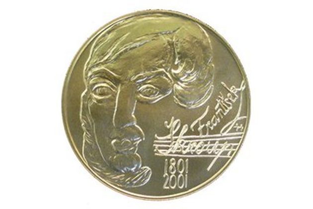 Stříbrná mince 200 Kč - 200. výročí narození Františka Škroupa provedení standard (ČNB 2001)
