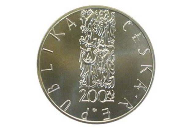 Stříbrná mince 200 Kč - 200. výročí narození Františka Škroupa provedení proof (ČNB 2001)