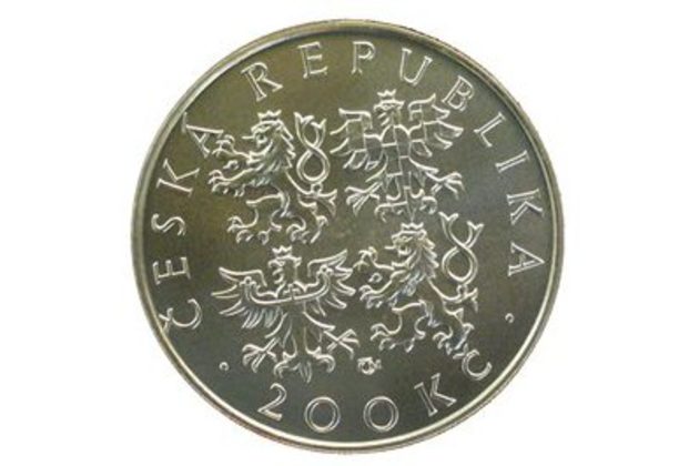 Stříbrná mince 200 Kč - 200. výročí narození Jaroslava Seiferta provedení proof (ČNB 2001)