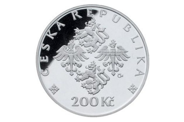 Stříbrná mince 200 Kč - 500. výročí úmrtí sv. Zdislavy z Lemberka provedení proof (ČNB 2002)