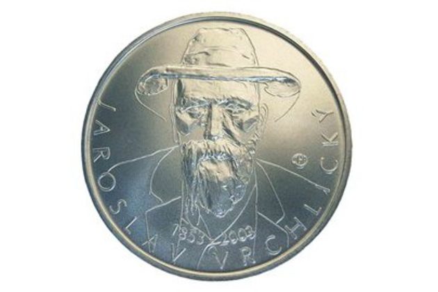 Stříbrná mince 200 Kč - 150. výročí narození Jaroslava Vrchlického provedení standard (ČNB 2003)