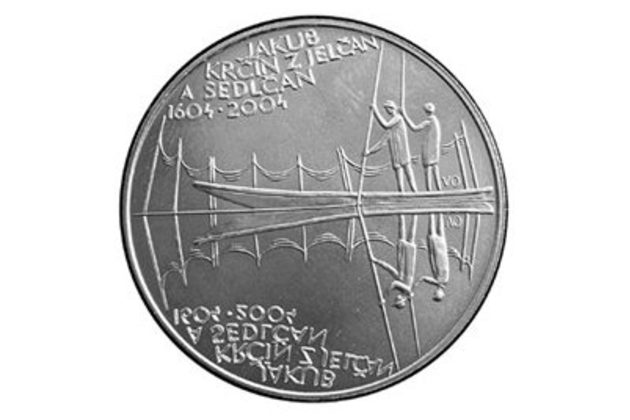 Stříbrná mince 200 Kč - 400. výročí úmrtí Jakuba Krčína z Jelčan a Sedlčan provedení standard (ČNB 2004)
