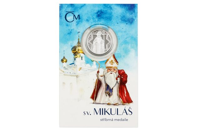 Stříbrná medaile Sv. Mikuláš proof (ČM 2021)