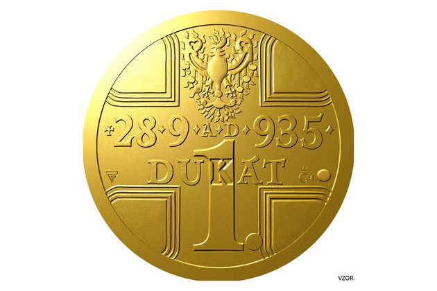 Zlatý 1-dukát sv. Václava se zlatým certifikátem - ak. mal. Vladimír Pavlica proof  (ČM 2025)