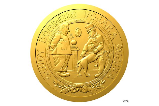Zlatý dukát Josef Lada - Osudy dobrého vojáka Švejka - Stájový pinč proof (ČM 2026) 