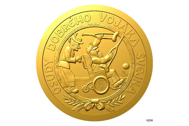 Zlatý dukát Josef Lada - Osudy dobrého vojáka Švejka - Na Bělehrad proof (ČM 2026)