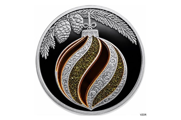 Stříbrná medaile Vánoční ozdoby - zlatá proof (ČM 2026) 
