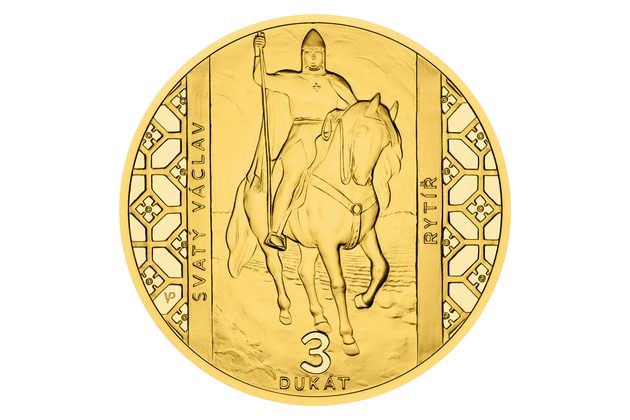 Zlatý 3-dukát sv. Václava se zlatým certifikátem proof  (ČM 2026)