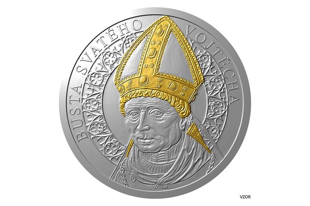 Sada dvou stříbrných mincí Svatovítský poklad - Relikvie sv. Vojtěcha selekt. pokov Au proof (ČM 2025)