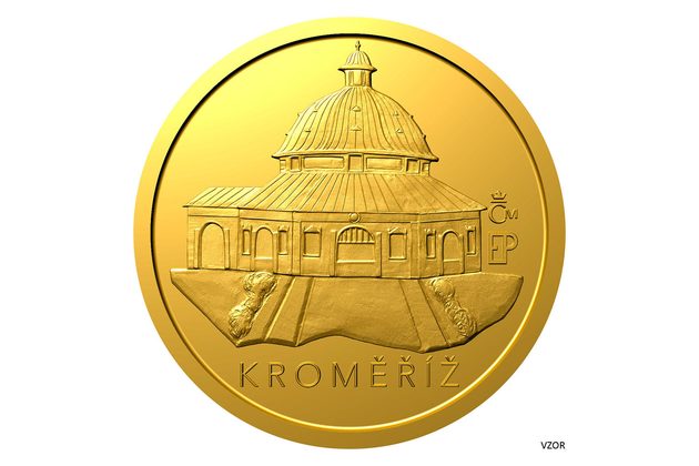 Zlatá mince Dobové pohlednice - Kroměříž proof (ČM 2026)