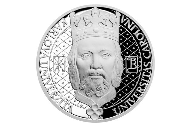 Stříbrná absolventská medaile - Karlova univerzita proof (ČNB 2020)