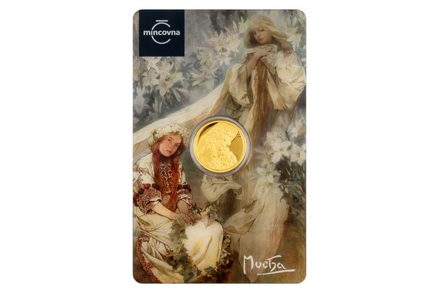 Zlatá mince Alfons Mucha - Mystik proof (ČM 2026)