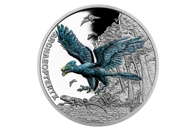 Stříbrná mince Pravěký svět - Archaeopteryx proof (ČM 2023)  