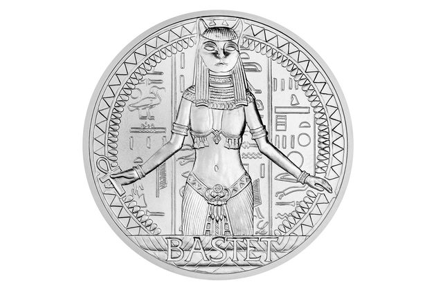 Stříbrná mince Stříbrná mince Bohyně světa - Bastet standard (ČM 2021) 