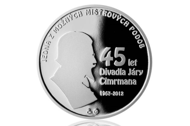 Stříbrná medaile Divadlo J.Cimrmana - Malostranská beseda proof (ČM 2012)