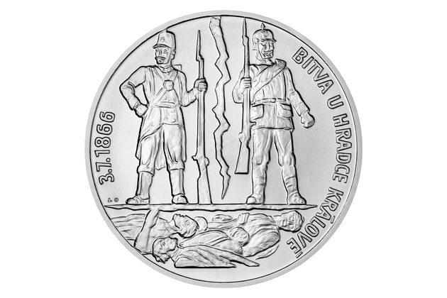 Stříbrná medaile 10 oz Bitva u Hradce Králové  standard (ČM 2022) 