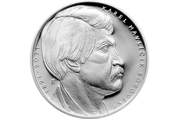 Stříbrná mince 200 Kč - 200. výročí narození Karla Havlíčka Borovského  proof (ČNB 2021)  