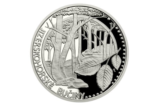 Platinová uncová mince UNESCO - Jizerskohorské bučiny proof (ČM 2023)