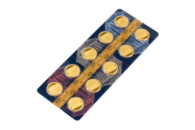 Zlatá 1/10oz mince Sedm divů starověkého světa 10x - Artemidin chrám v Efesu proof (ČM 2022)