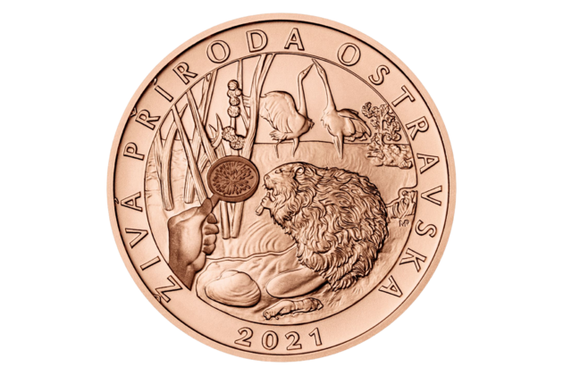 Měděná tolarová medaile Dějiny Ostravy - Osm staletí města - Živá příroda Ostravska (2021)