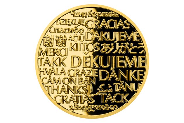 Zlatá medaile "Děkujeme"provedení proof (ČM 2020)