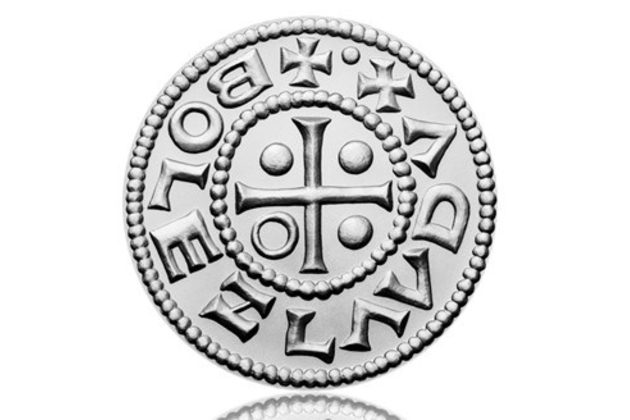 Stříbrná medaile Historie ražby mincí, Seifertovi dětem - Replika Denáru standard (ČM 2019)