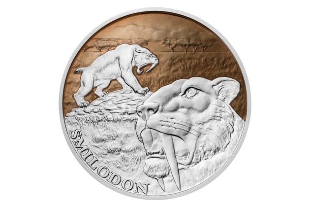 Stříbrná mince Doba ledová - Šavlozubý tygr standard (ČM 2026)