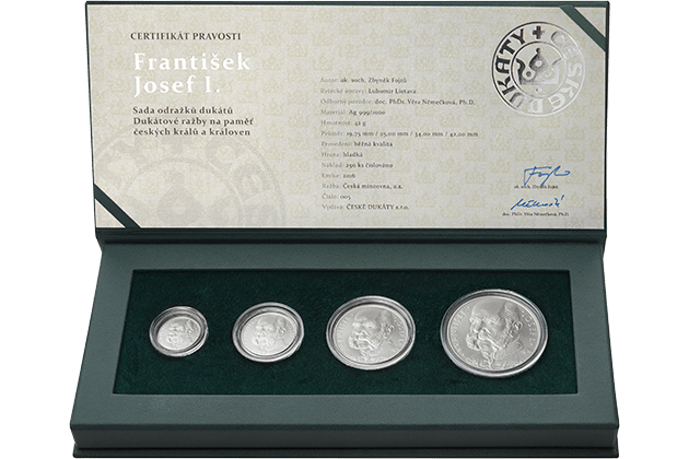Sada stříbrných medailí František Josef I. standard (ČD 2016)