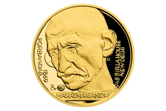 Zlatý dukát Kult osobnosti - Mahátma Gándhí   proof (ČM 2023)