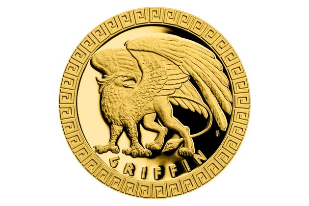 Zlatá mince Bájní tvorové - Gryf proof (ČM 2020) 