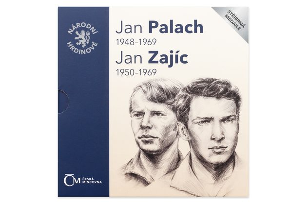 Stříbrná medaile Národní hrdinové - Jan Palach a Jan Zajíc provedení proof (ČM 2019)