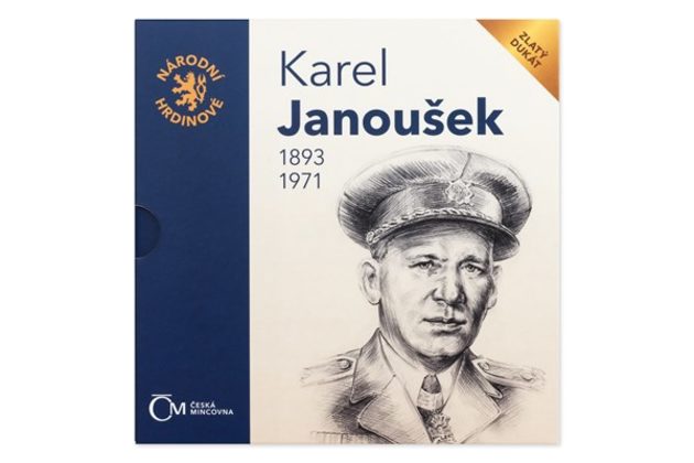 Dukát Národní hrdinové - Karel Janoušek provedení proof (ČM 2018)