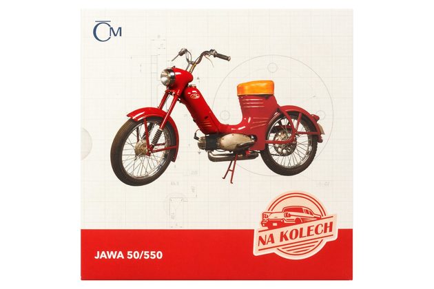 Stříbrná mince Na kolech - Motocykl JAWA 50/550 proof (ČM 2022)