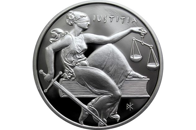 Stříbrná titulární medaile JUDr. provedení proof (Medaile Pro s.r.o.)