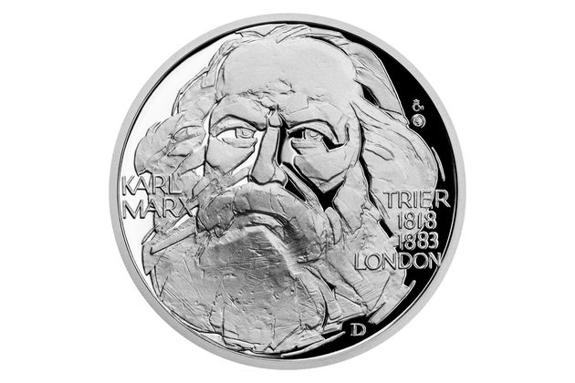 Stříbrná medaile Kult osobnosti - Karl Marx  proof (ČM 2022)
